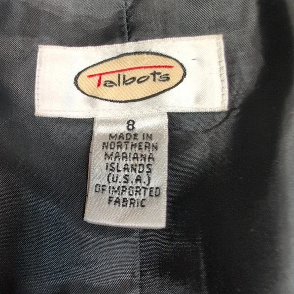 Vintage Talbots Jacket Womens 8 Black Blazer Preppy Career Comfort Pockets - Picture 6 of 10